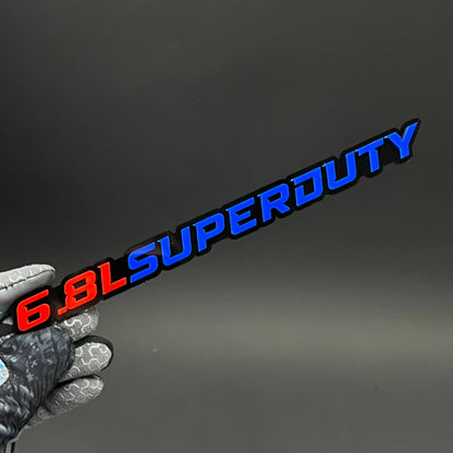 1PC 6.8L SUPERDUTY 3D Acrylic Badge - Car Truck Emblem Fender Sticker