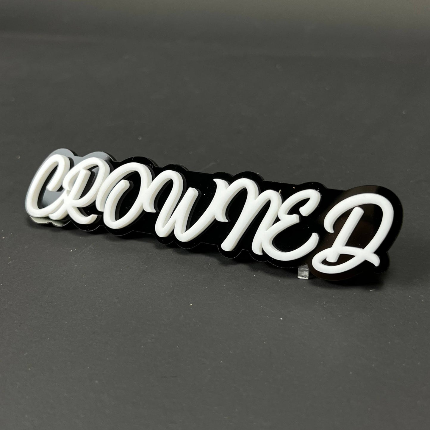 1PC CROWNED 3D Acrylic Badge - Car Truck Emblem Fender Tailgate Trunk Sticker