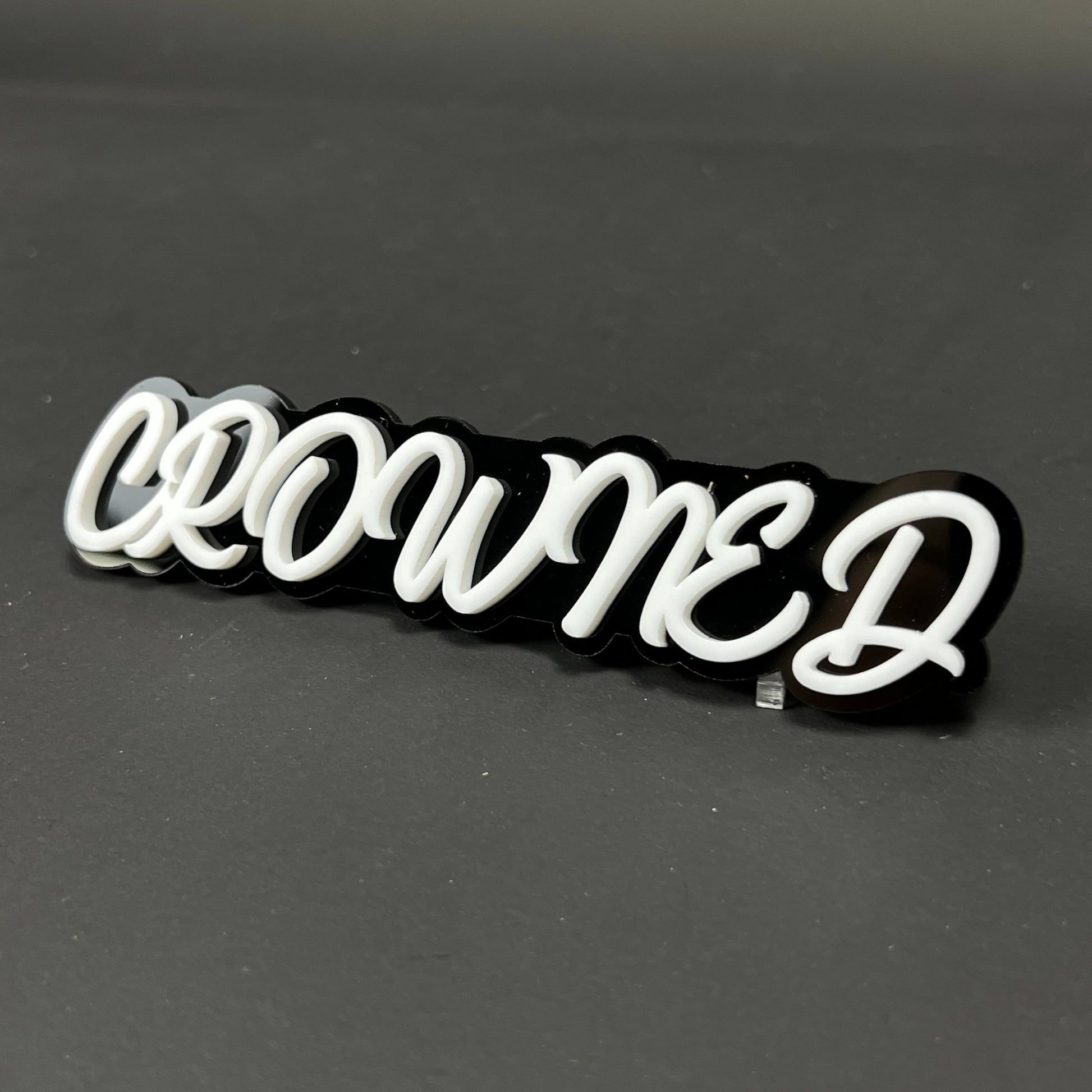 1PC CROWNED 3D Acrylic Badge - Car Truck Emblem Fender Tailgate Trunk Sticker