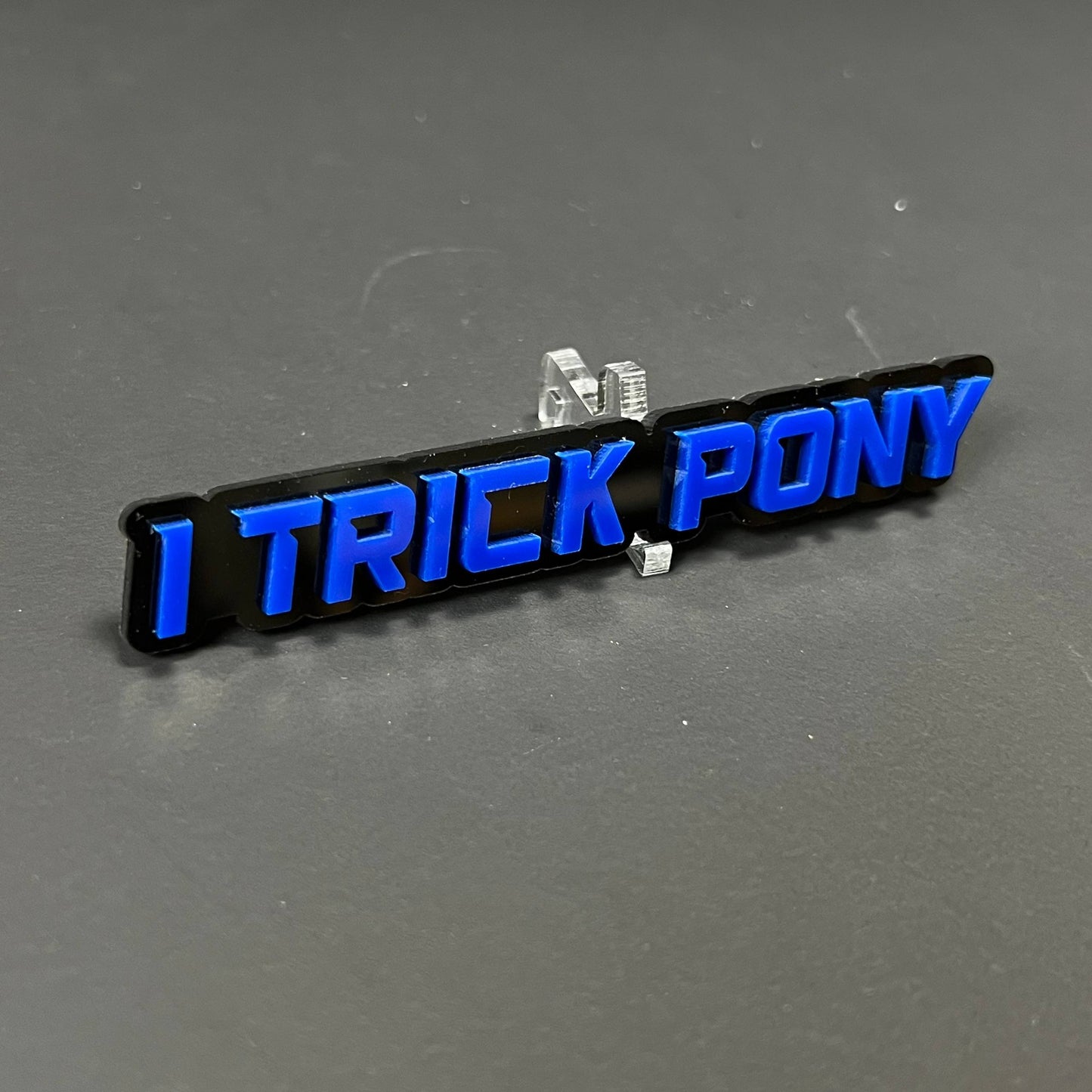 1PC I TRICK PONY 3D Acrylic Badge - Car Truck Emblem Fender Sticker