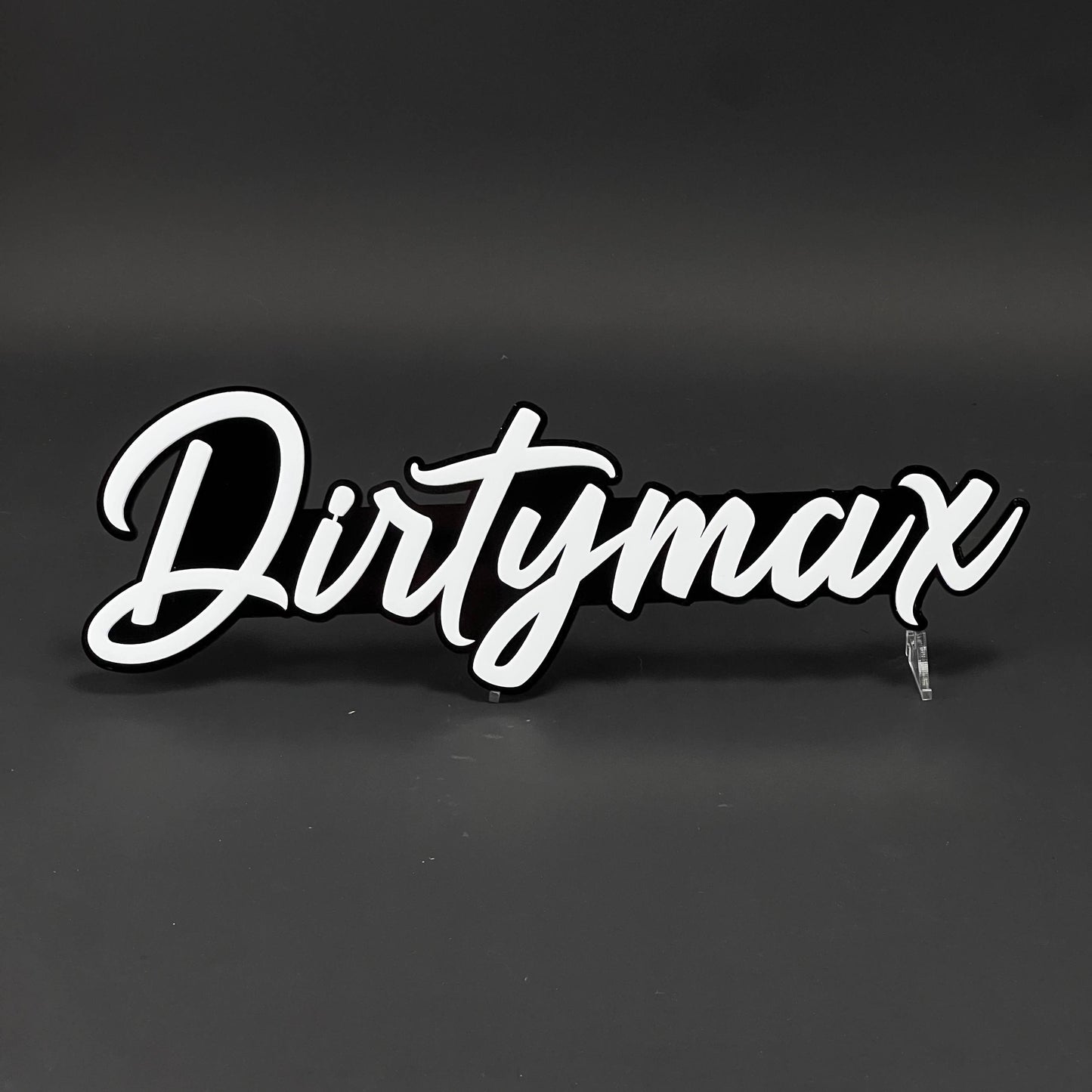 1PC DIRTYMAX 3D Acrylic Badge - Car Truck Emblem Fender Tailgate Trunk Sticker