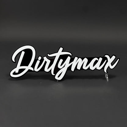 1PC DIRTYMAX 3D Acrylic Badge - Car Truck Emblem Fender Tailgate Trunk Sticker