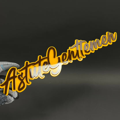 1PC AstuteGentlemen 3D Acrylic Badge - Car Truck Emblem Fender Sticker