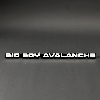 1PC BIG BOY AVALANCHE 3D Acrylic Badge - Car Truck Emblem Fender Sticker