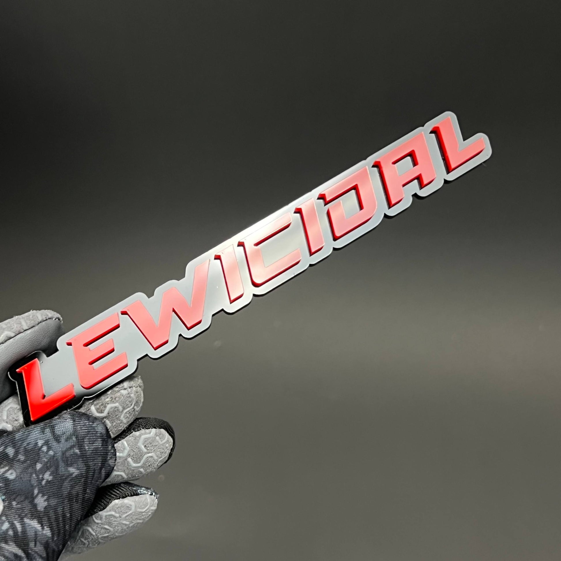 1PC LEWICIDAL 3D Acrylic Badge - Car Truck Emblem Fender Tailgate Trunk Sticker