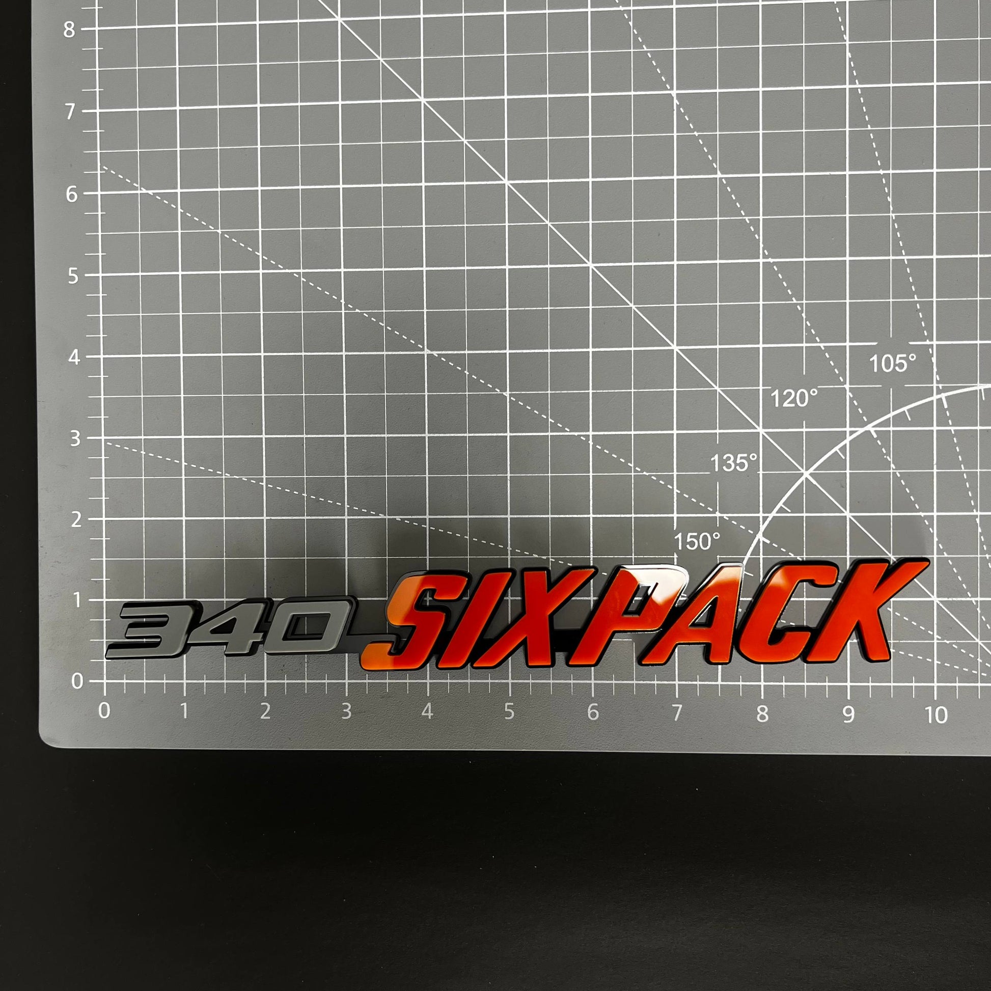 1PC 340 SIXPACK 3D Acrylic Badge - Car Truck Emblem Fender Sticker