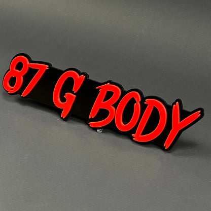 1PC 87 G BODY 3D Acrylic Badge - Car Truck Emblem Fender Tailgate Trunk Sticker