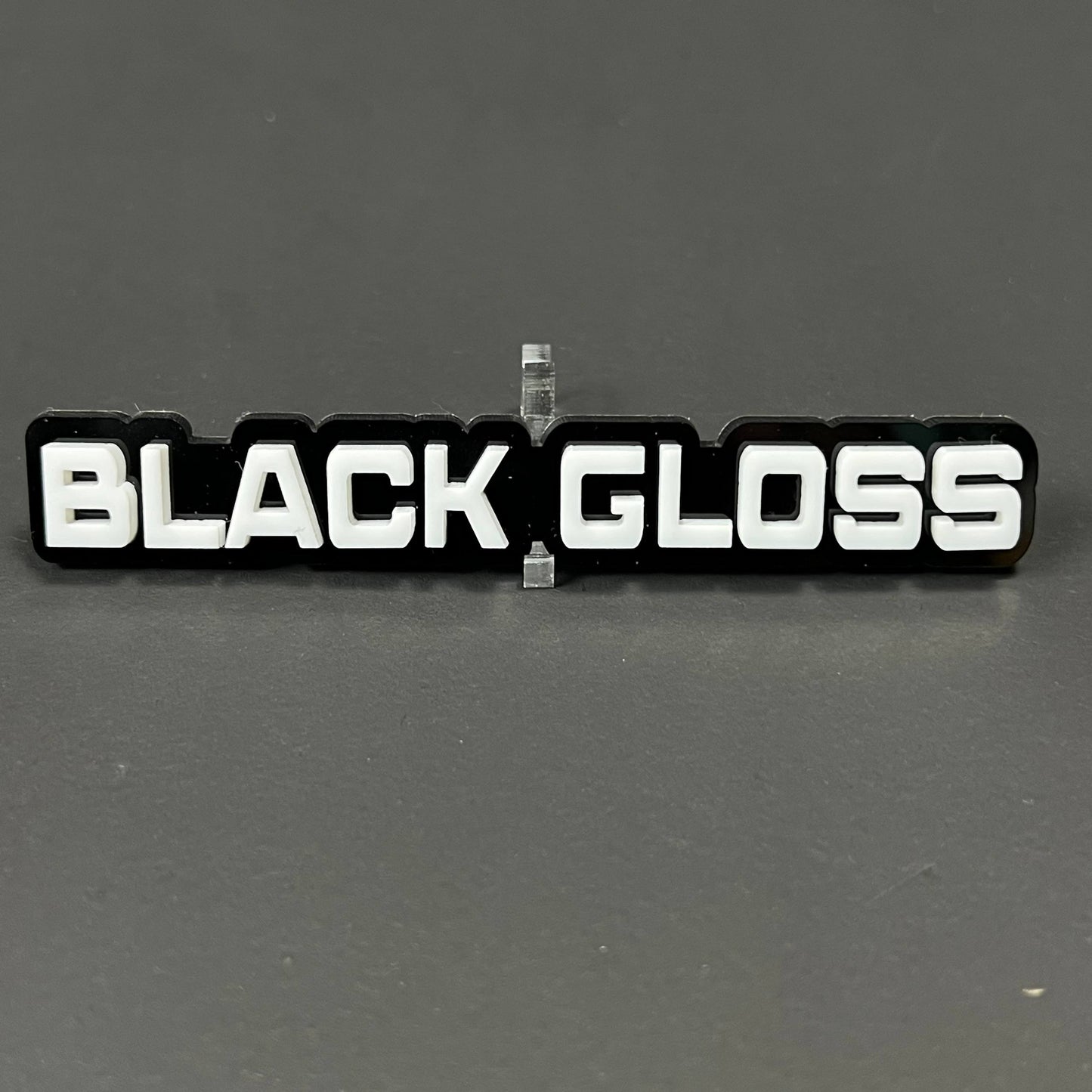 1PC BLACK GLOSS 3D Acrylic Badge - Car Truck Emblem Fender Sticker