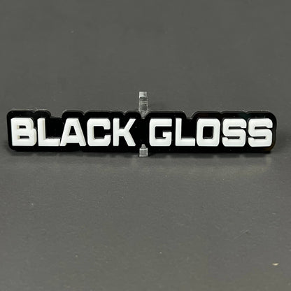1PC BLACK GLOSS 3D Acrylic Badge - Car Truck Emblem Fender Sticker