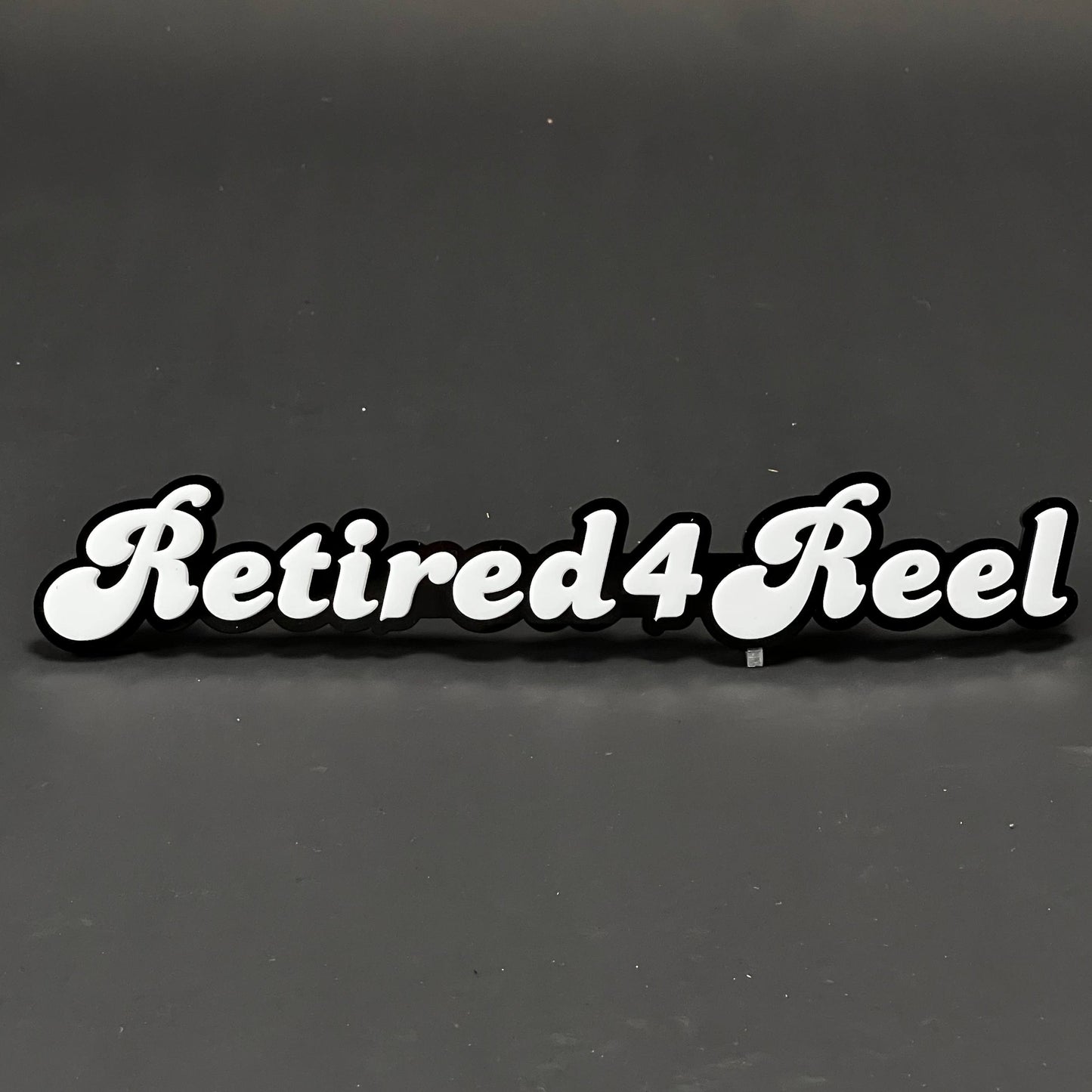 1PC Retired4Reel 3D Acrylic Badge - Car Truck Emblem Fender Sticker
