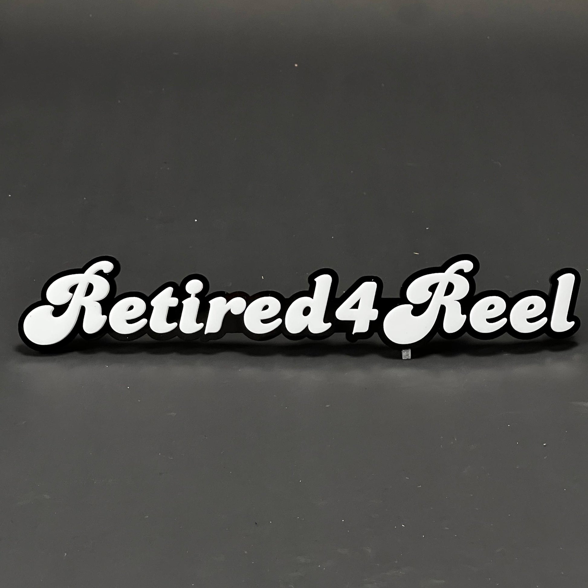 1PC Retired4Reel 3D Acrylic Badge - Car Truck Emblem Fender Sticker