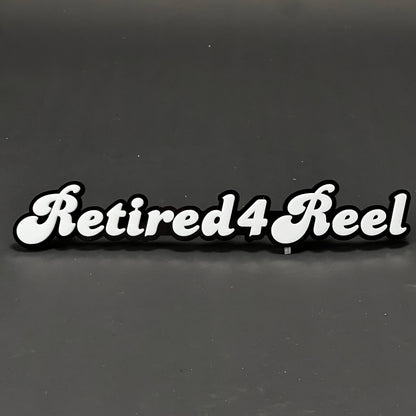 1PC Retired4Reel 3D Acrylic Badge - Car Truck Emblem Fender Sticker