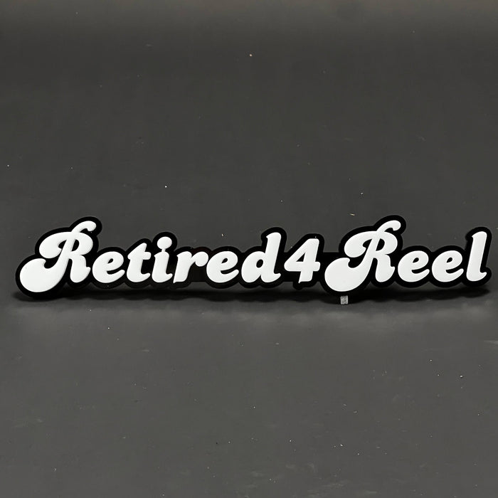 1PC Retired4Reel 3D Acrylic Badge - Car Truck Emblem Fender Sticker