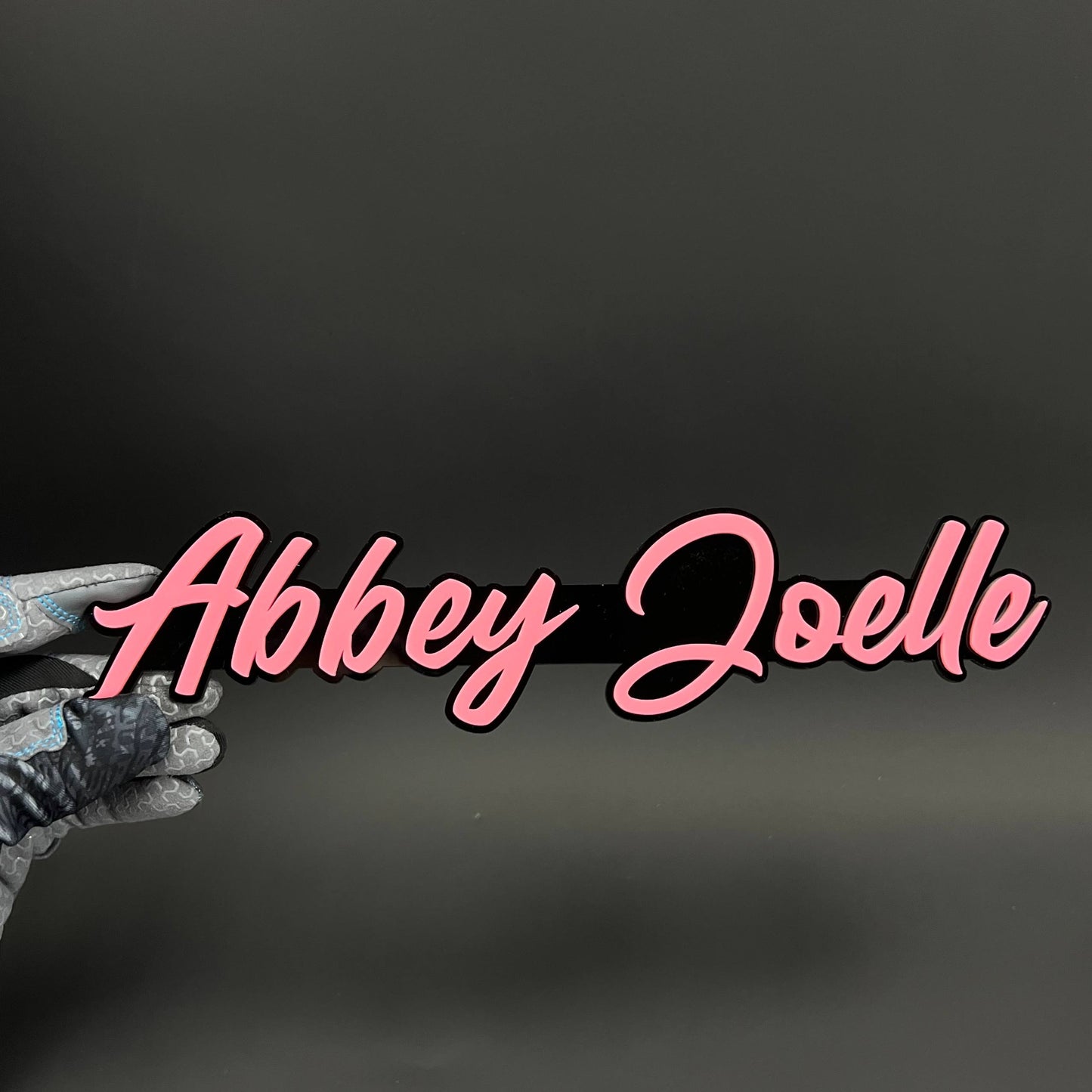 1PC Abbey Joelle 3D Acrylic Badge - Car Truck Emblem Fender Sticker