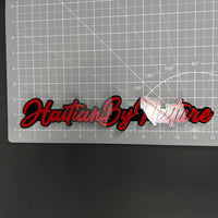 1PC HaitianByNature 3D Acrylic Badge - Car Truck Emblem Fender Sticker