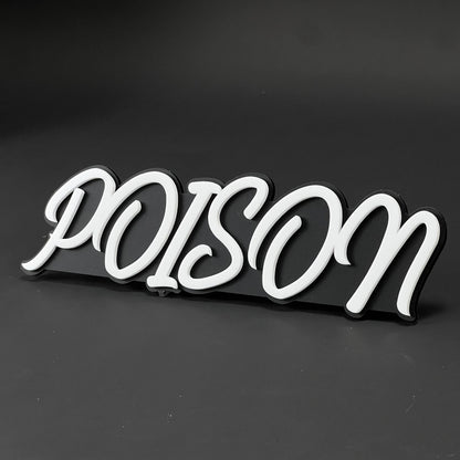 1PC POISON 3D Acrylic Badge - Car Truck Emblem Fender Tailgate Trunk Sticker