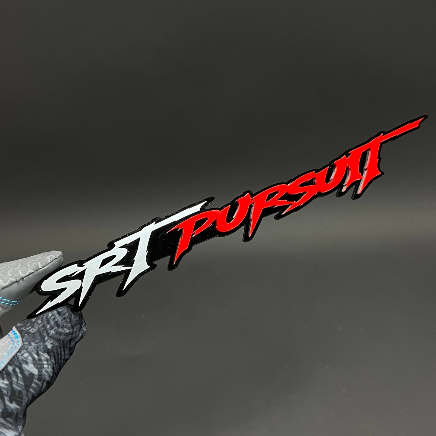 1PC SRT PURSUIT 3D Acrylic Badge - Car Truck Emblem Fender Sticker