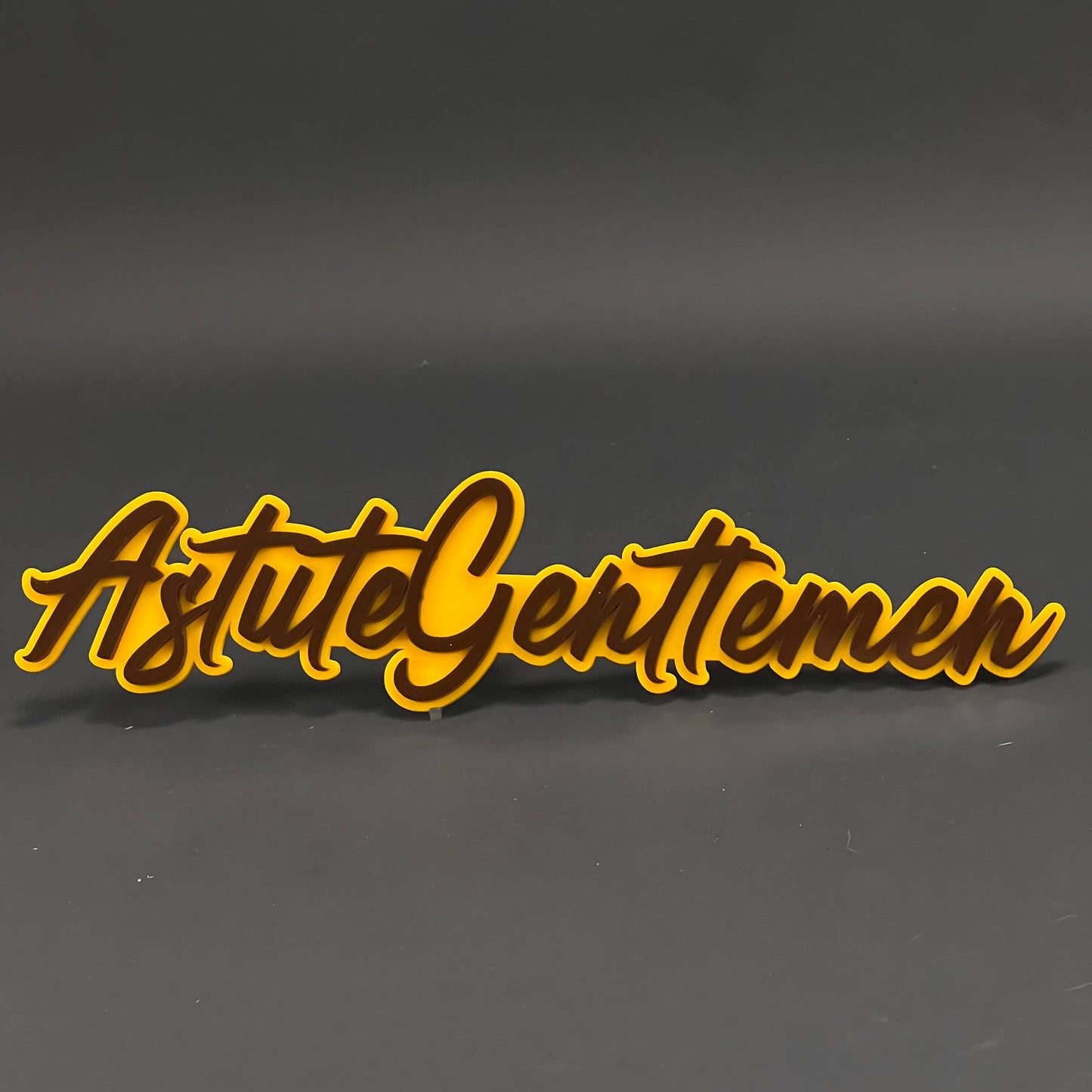 1PC AstuteGentlemen 3D Acrylic Badge - Car Truck Emblem Fender Sticker