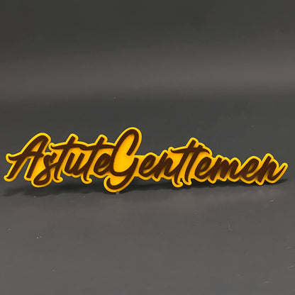1PC AstuteGentlemen 3D Acrylic Badge - Car Truck Emblem Fender Sticker