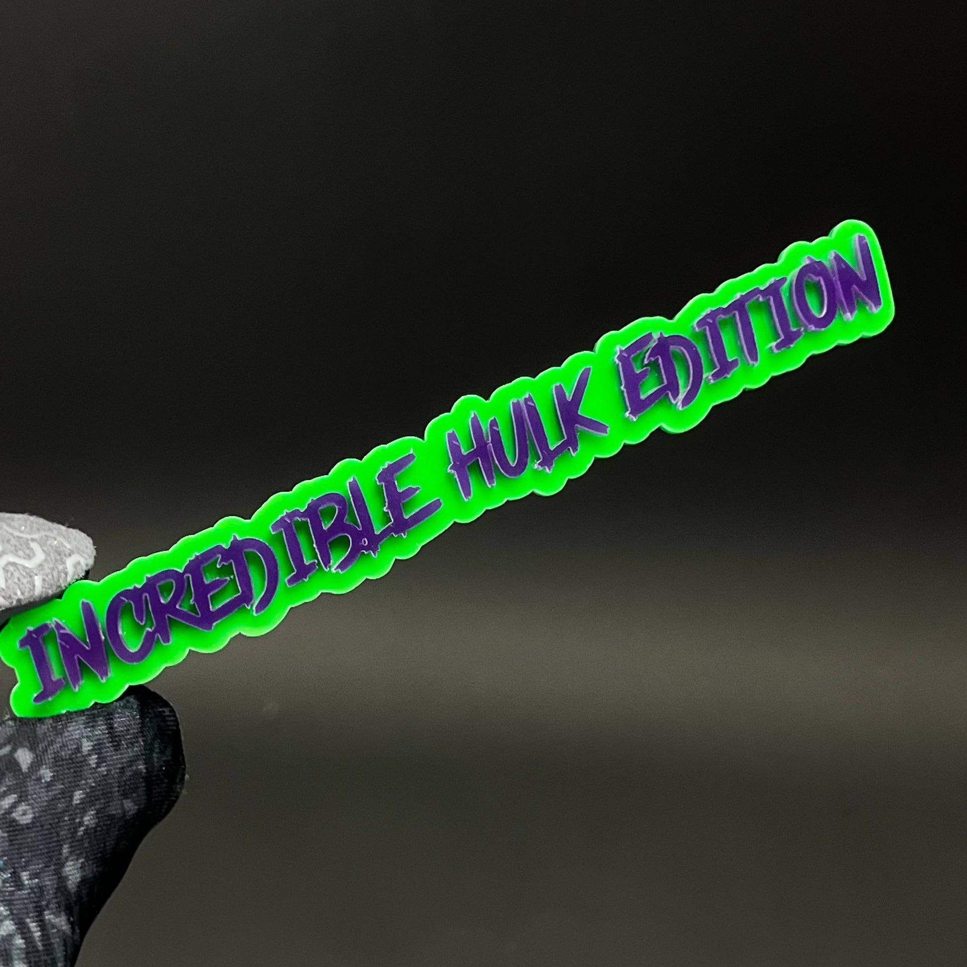 1PC INCREDIBLE HULK EDITION 3D Acrylic Badge - Car Truck Emblem Fender Sticker