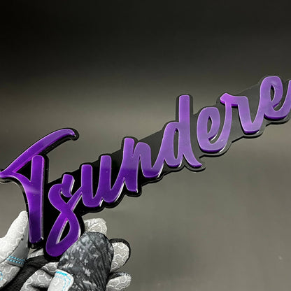 1PC Tsundere 3D Acrylic Badge - Car Truck Emblem Fender Tailgate Trunk Sticker