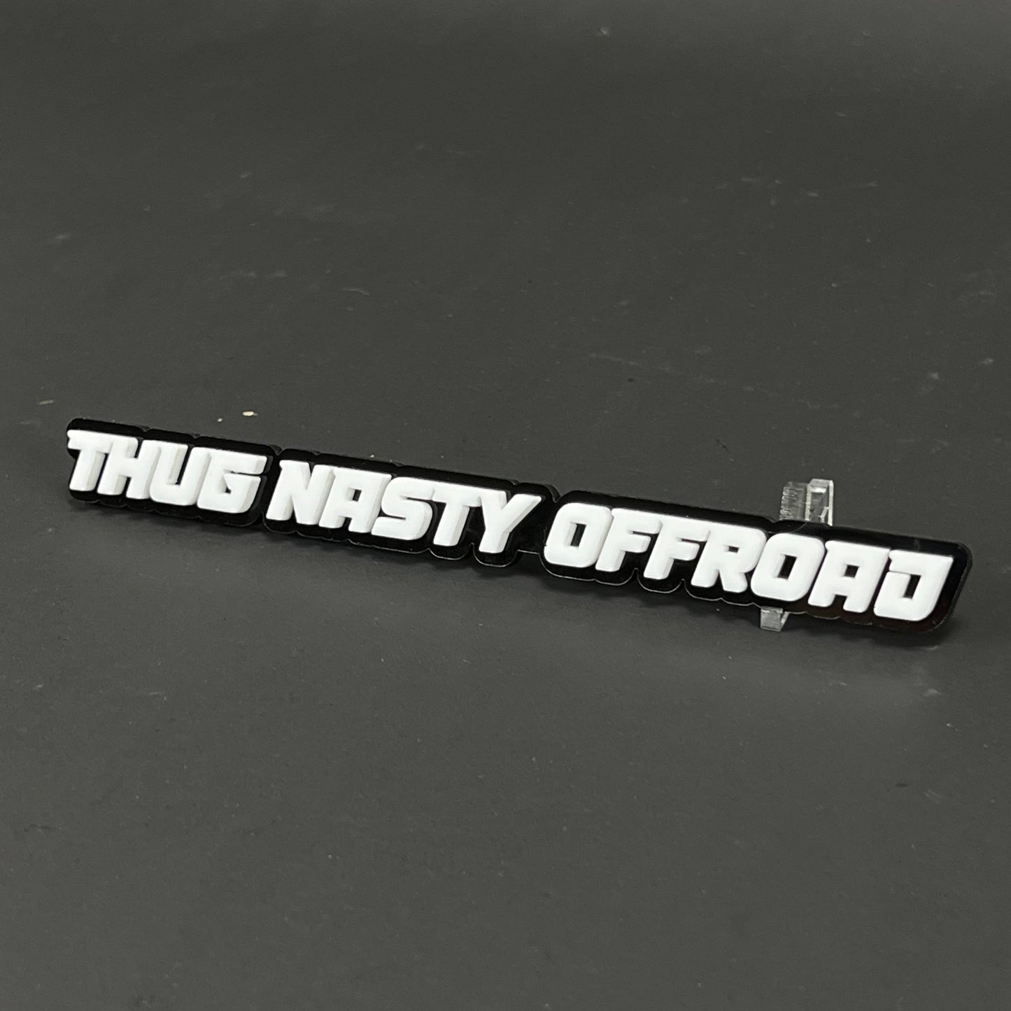 1PC THUG NASTY OFFROAD White 3D Acrylic Badge - Car Truck Emblem Fender Sticker