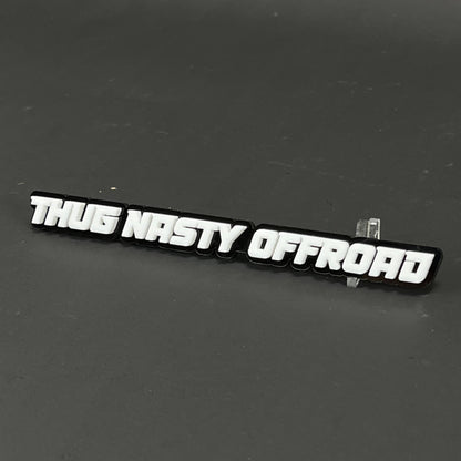 1PC THUG NASTY OFFROAD White 3D Acrylic Badge - Car Truck Emblem Fender Sticker