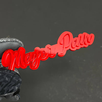 1PC Major Pain 3D Acrylic Badge - Car Truck Emblem Fender Tailgate Trunk Sticker