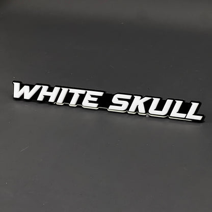 1PC WHITE SKULL 3D Acrylic Badge - Car Truck Emblem Fender Sticker