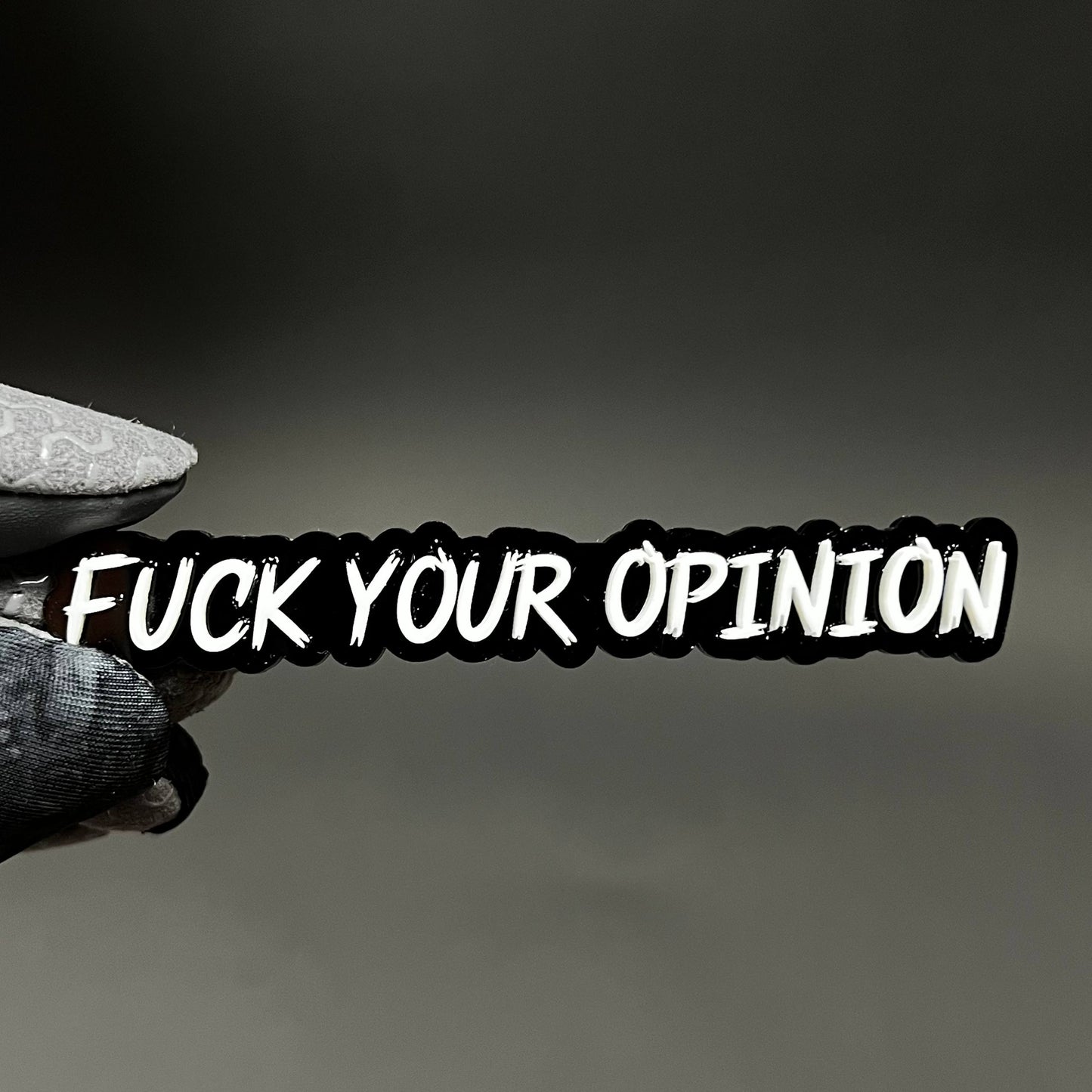 1PC FUCK YOUR OPINION 3D Acrylic Badge - Car Truck Emblem Fender Sticker
