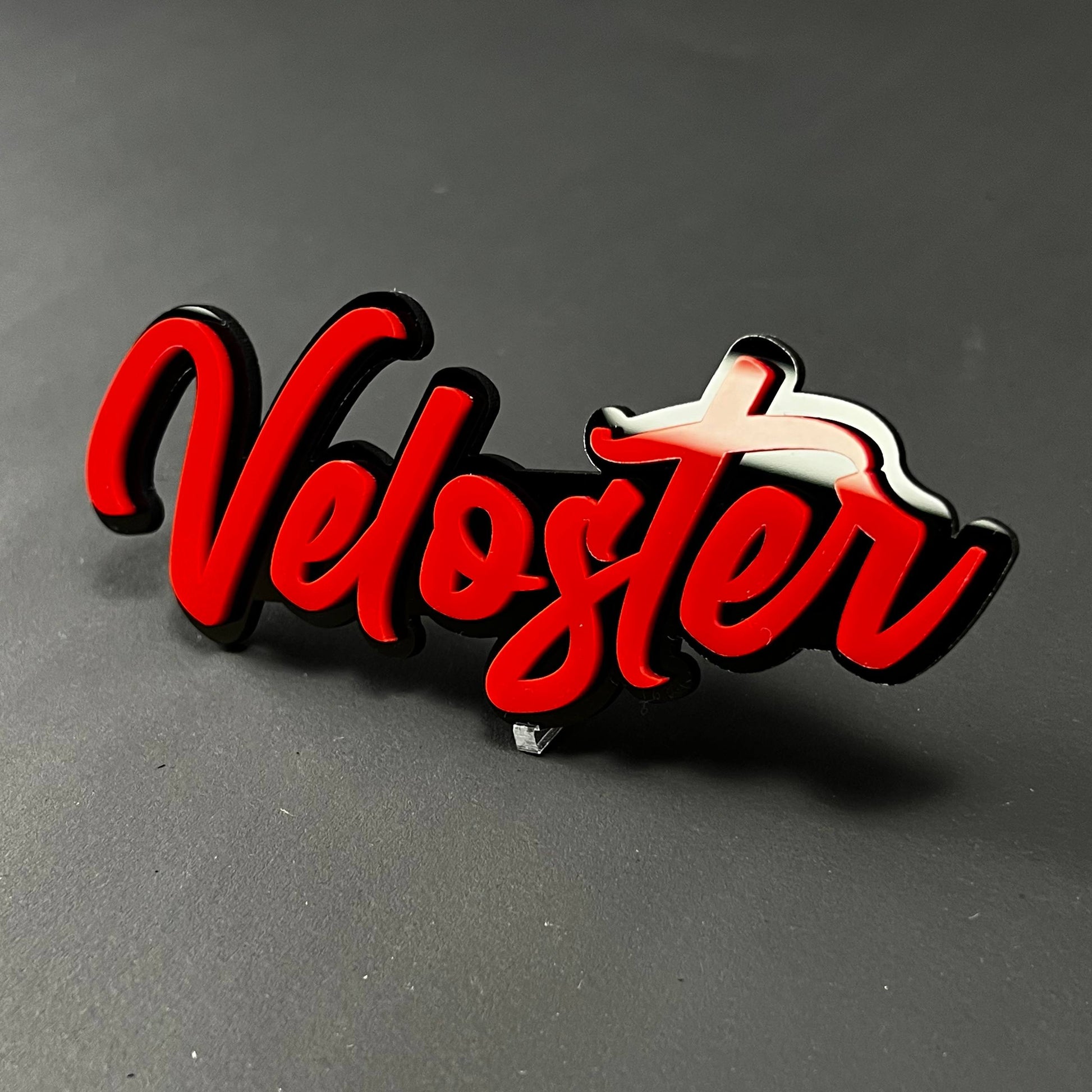 1PC Veloster 3D Acrylic Badge - Car Truck Emblem Fender Tailgate Trunk Sticker