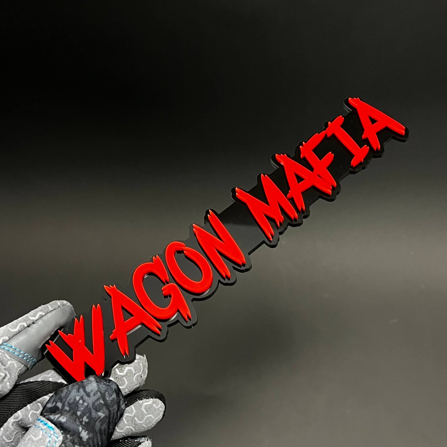 1PC WAGON MAFIA 3D Acrylic Badge - Car Truck Emblem Fender Sticker