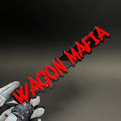 1PC WAGON MAFIA 3D Acrylic Badge - Car Truck Emblem Fender Sticker