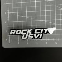 1PC ROCK CITY USVI 3D Acrylic Badge - Car Truck Emblem Fender Sticker