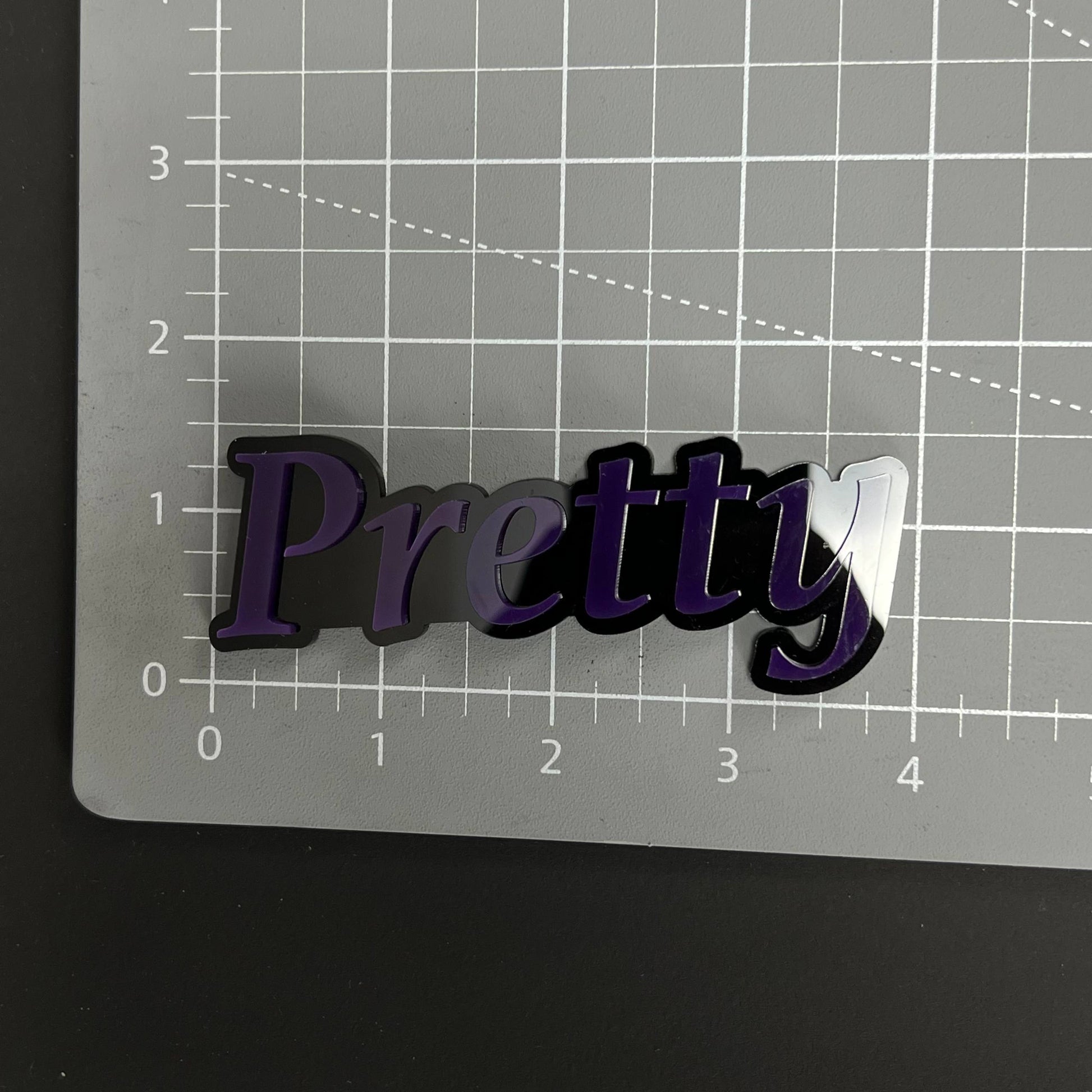 1PC Pretty 3D Acrylic Badge - Car Truck Emblem Fender Tailgate Trunk Sticker