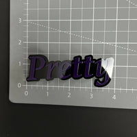 1PC Pretty 3D Acrylic Badge - Car Truck Emblem Fender Tailgate Trunk Sticker