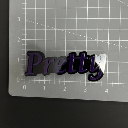 1PC Pretty 3D Acrylic Badge - Car Truck Emblem Fender Tailgate Trunk Sticker