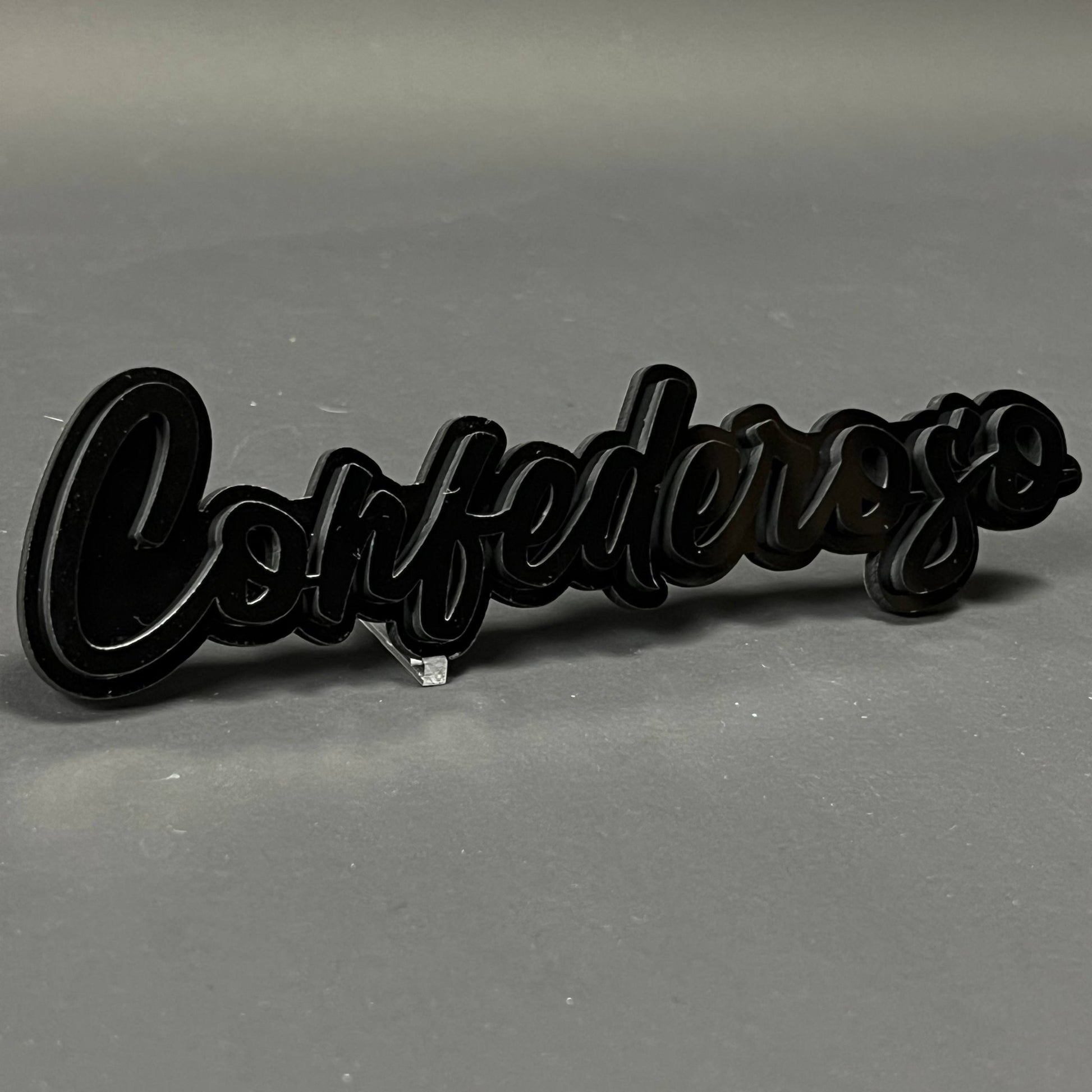 1PC Confederoso 3D Acrylic Badge - Car Truck Emblem Fender Sticker