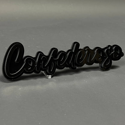 1PC Confederoso 3D Acrylic Badge - Car Truck Emblem Fender Sticker