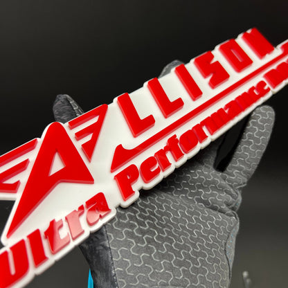 1PC ALLISON Ultra Performance BOATS 3D Acrylic Car Badge - Fender Emblem