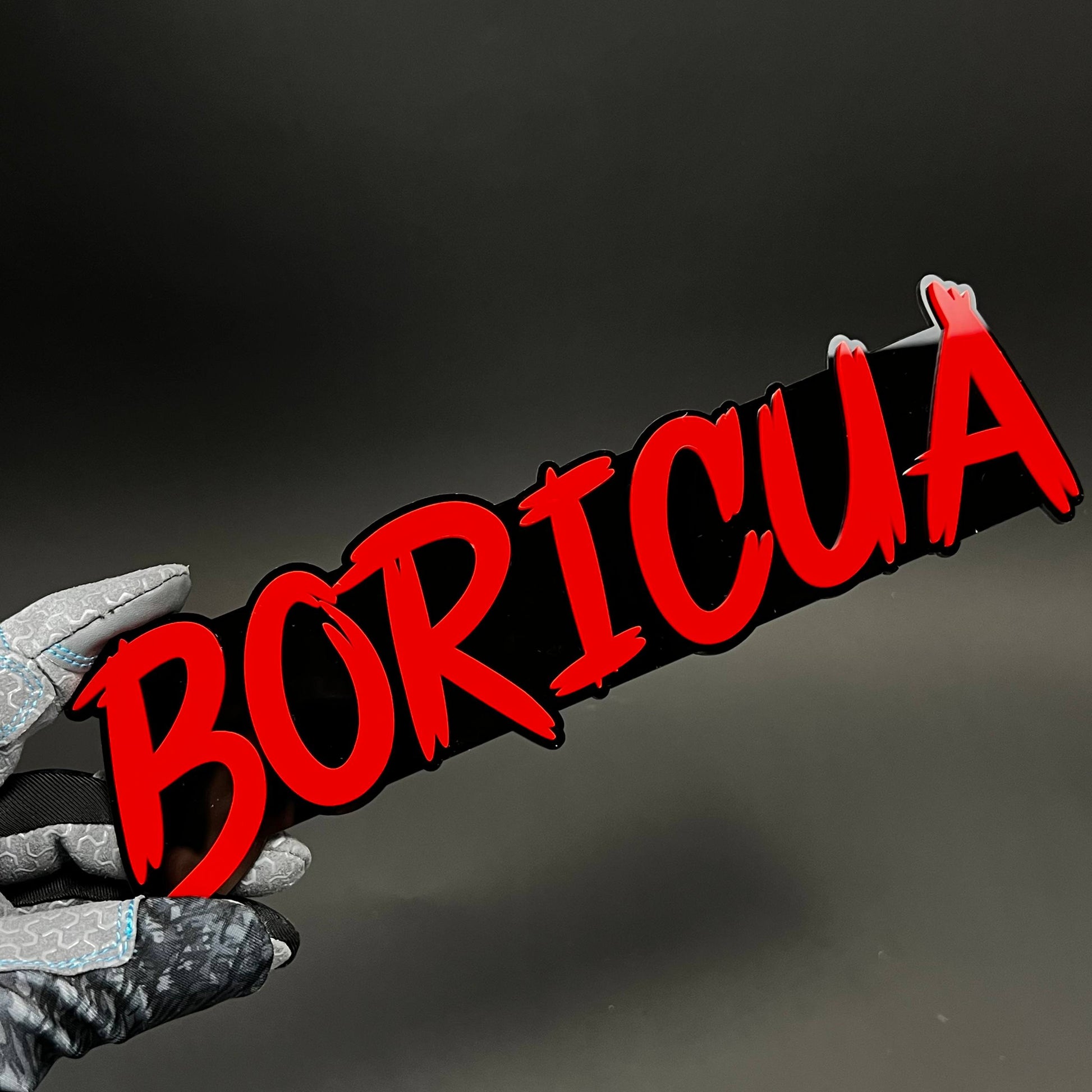 1PC BORICUA 3D Acrylic Badge - Car Truck Emblem Fender Tailgate Trunk Sticker