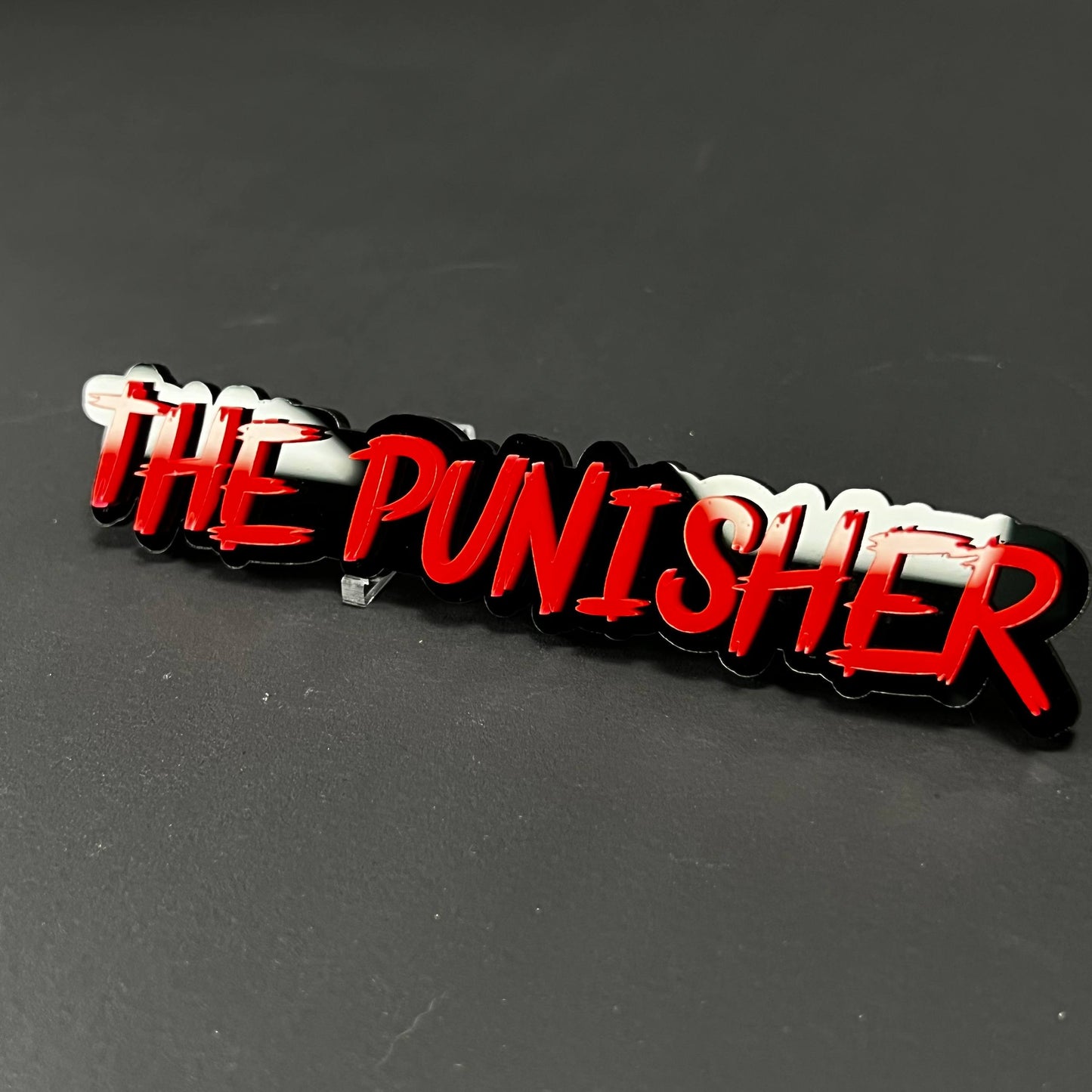1PC THE PUNISHER 3D Acrylic Badge - Car Truck Emblem Fender Sticker