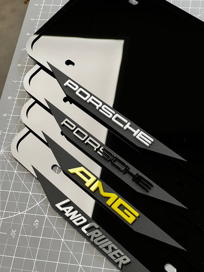 1PC Porsche AMG Land Cruiser 3D Acrylic Badge - Car Truck Emblem Fender Sticker