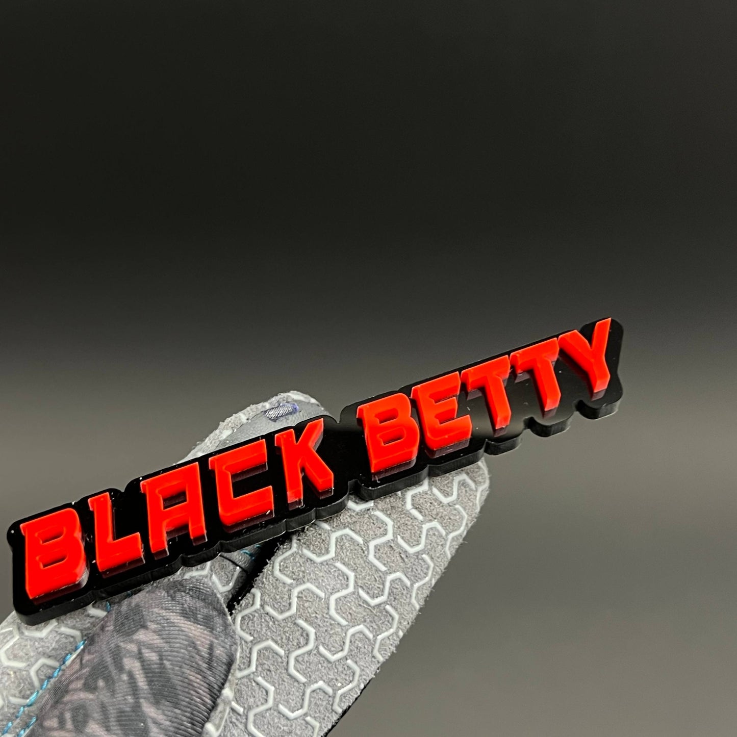 1PC BLACK BETTY 3D Acrylic Badge - Car Truck Emblem Fender Sticker