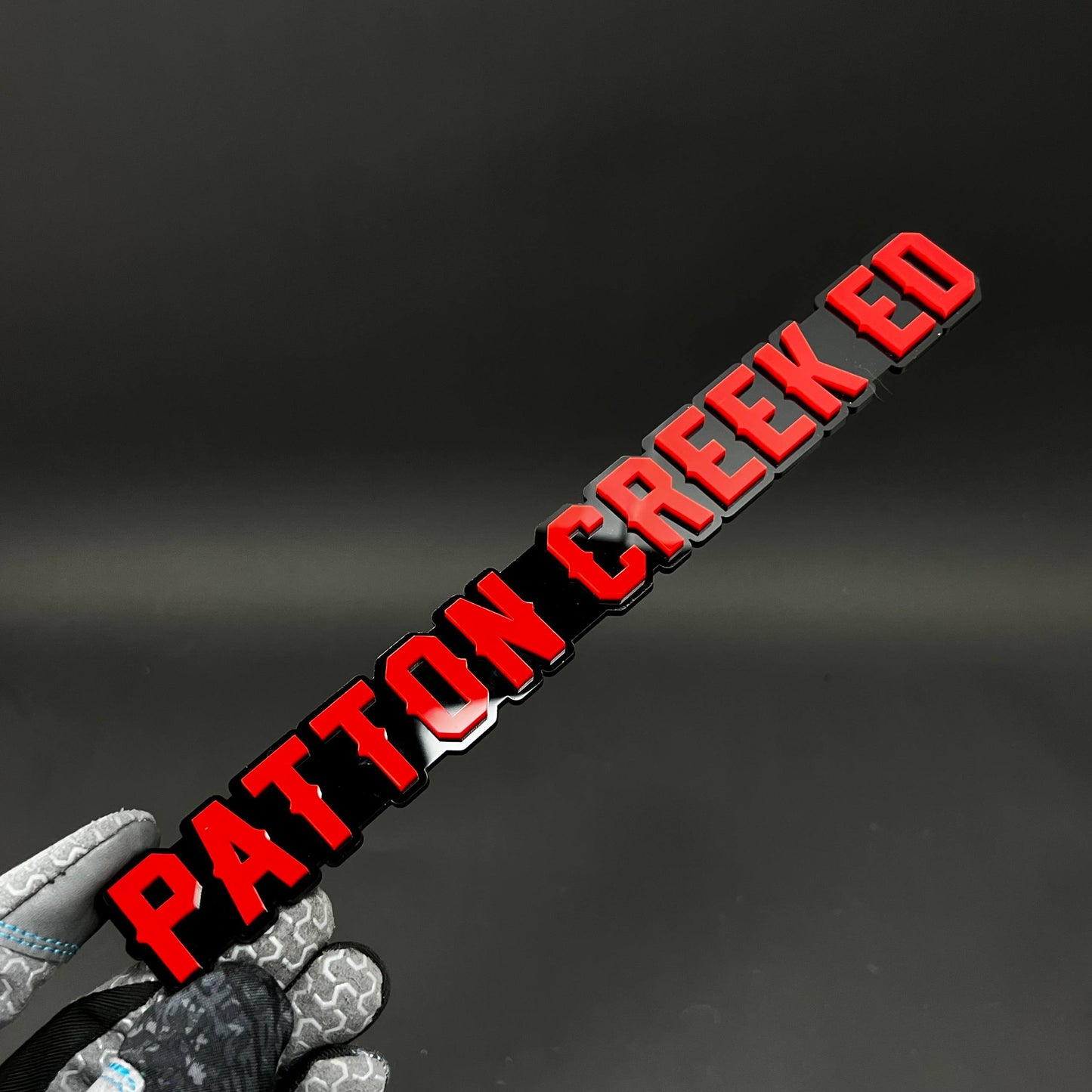 1PC PATTON CREEK ED 3D Acrylic Badge - Car Truck Emblem Fender Sticker