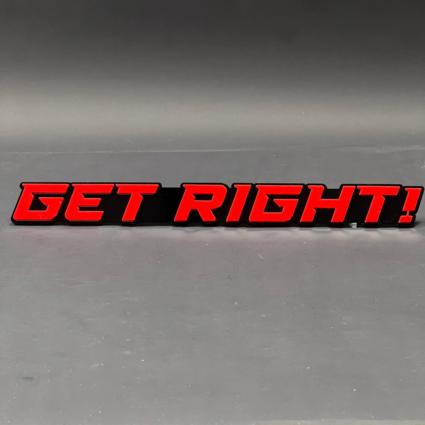 1PC GET RIGHT! 3D Acrylic Badge - Car Truck Emblem Fender Tailgate Trunk Sticker