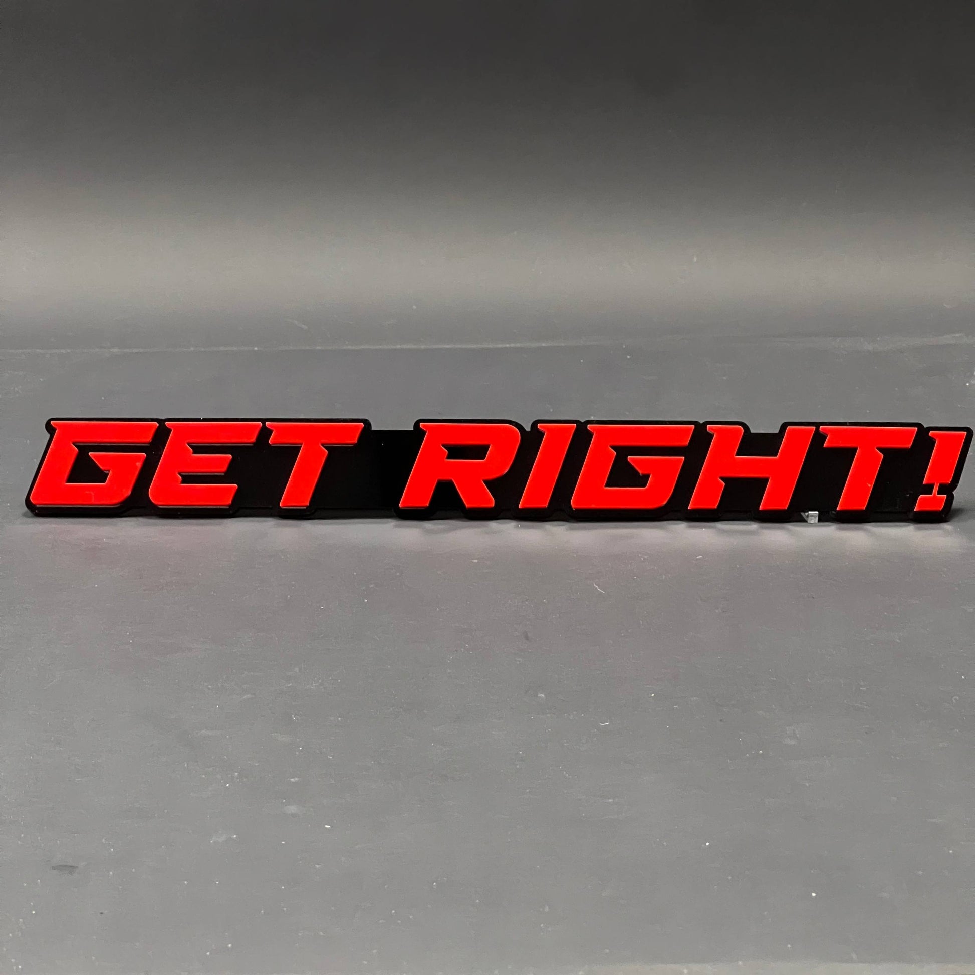 1PC GET RIGHT! 3D Acrylic Badge - Car Truck Emblem Fender Tailgate Trunk Sticker