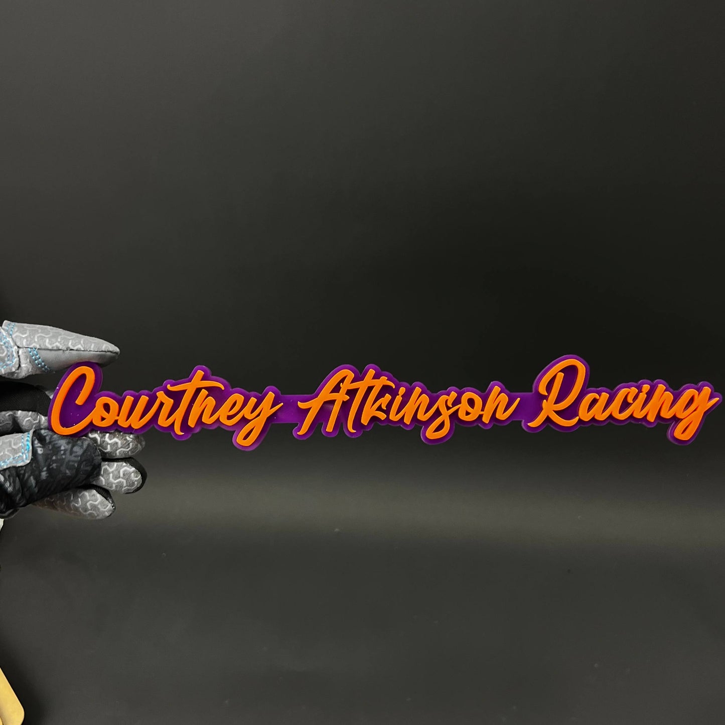 1PC Courtney Atkinson Racing 3D Acrylic Badge - Car Truck Emblem Fender Sticker