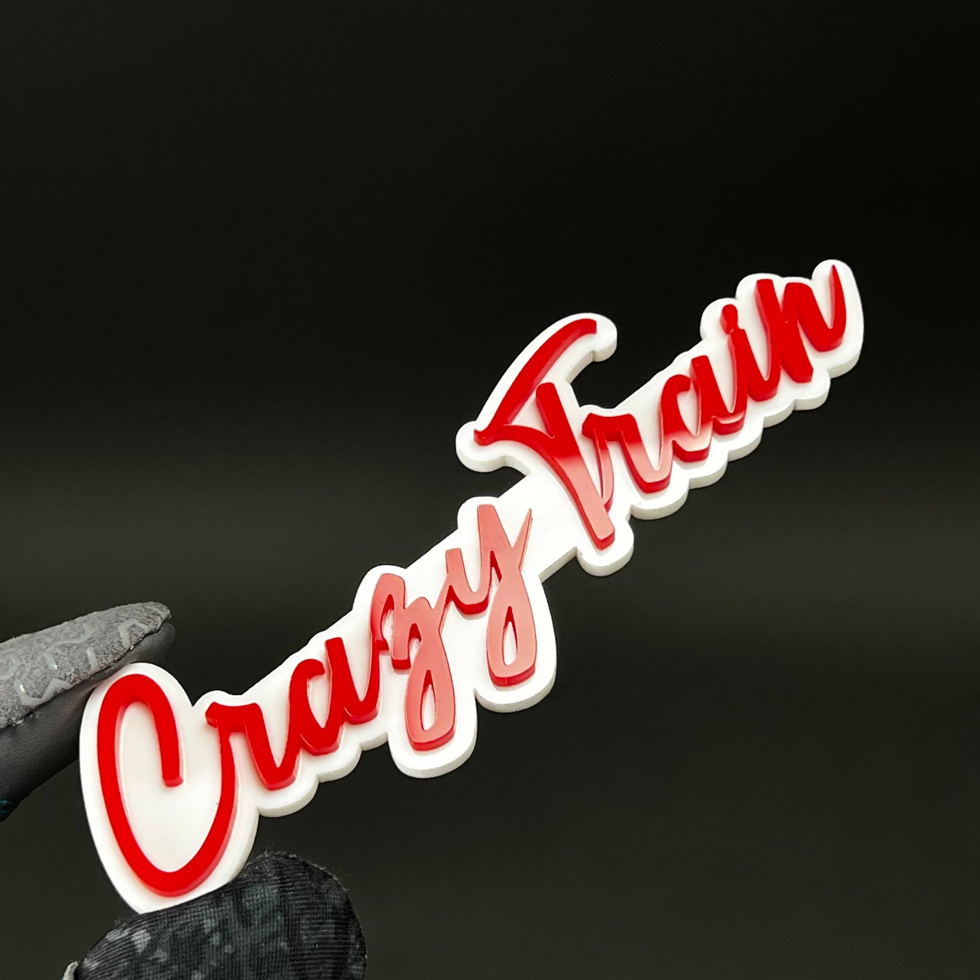1PC Crazy Train 3D Acrylic Badge - Car Truck Emblem Fender Sticker