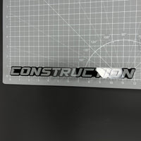 1PC CONSTRUCTION 3D Acrylic Badge - Car Truck Emblem Fender Sticker